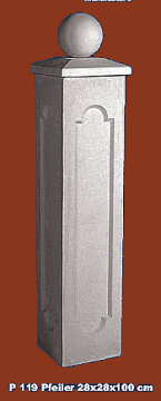 Zaunpfeiler Balustradenpfeiler P-119/22900 zu Typ-05/26900